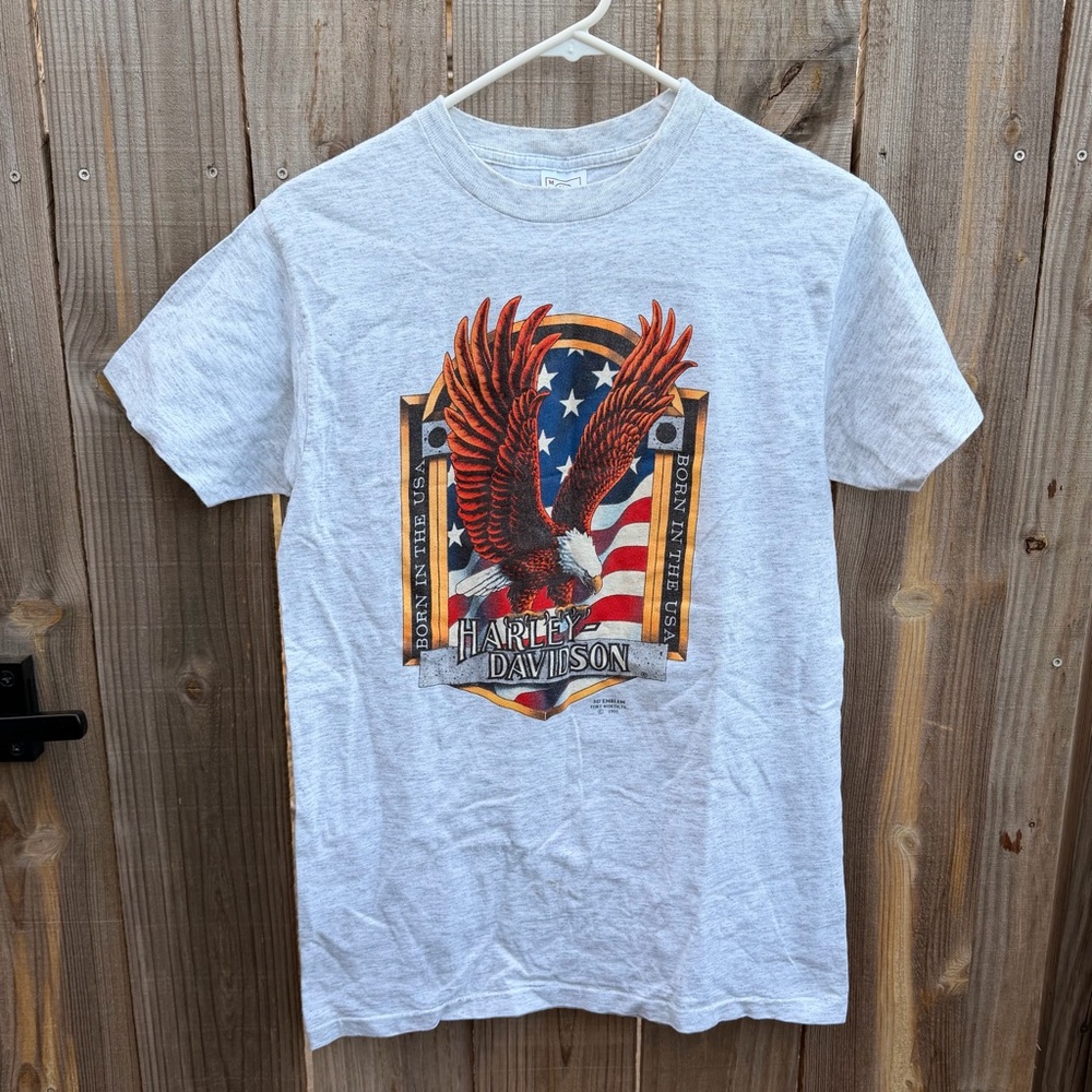Vintage 1991 3D Emblem Harley-Davidson T-Shirt Sturgis Rally Size Medium